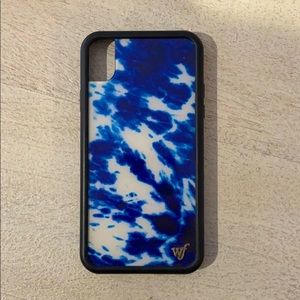 Iphone xr blue and white tie dye Wildflower case
